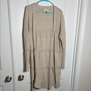 Universal Thread Light Tan Open-Front Cardigan